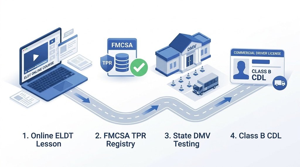 fmcsa training provider registry class b eldt workflow